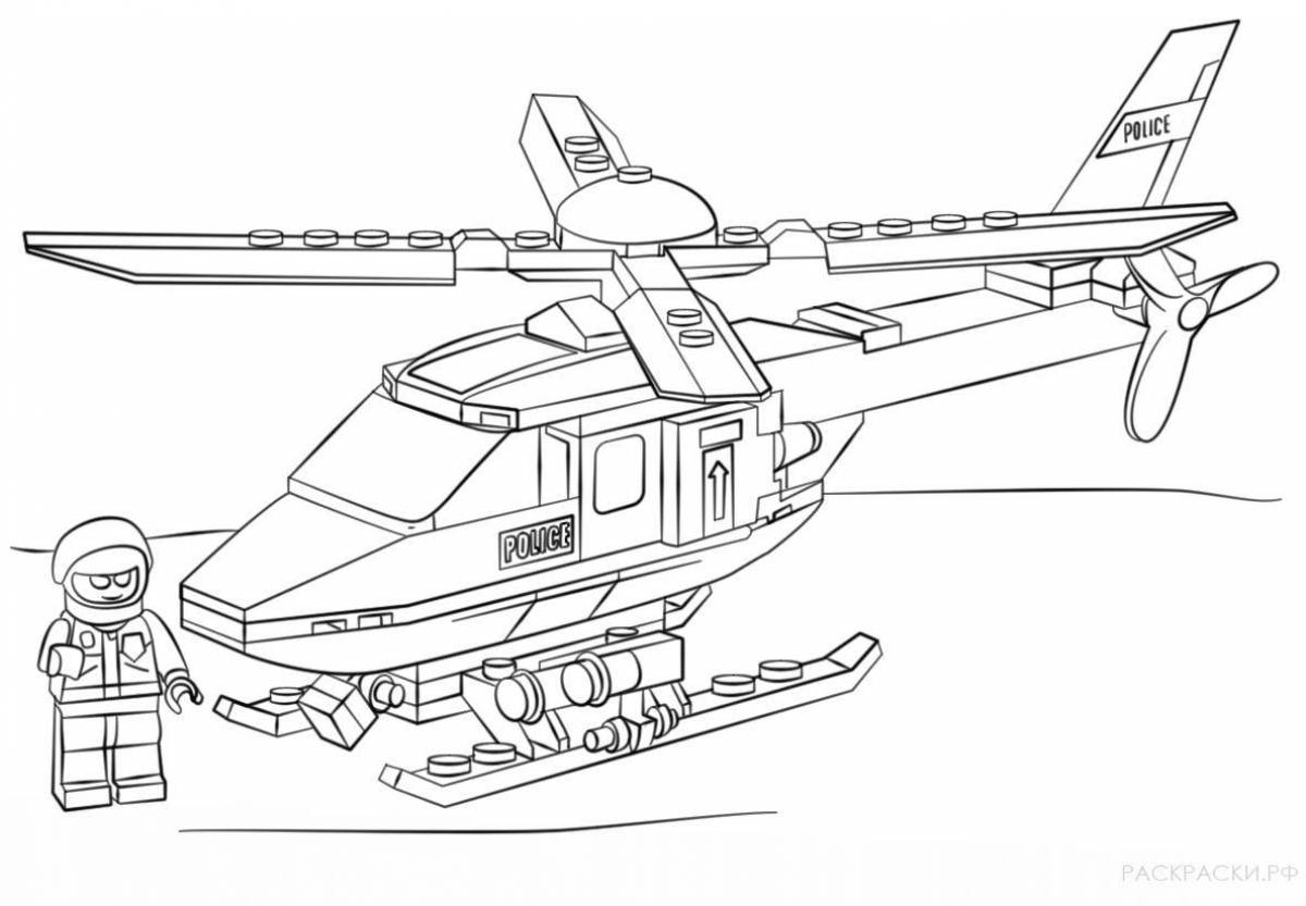 Grand police ship coloring page