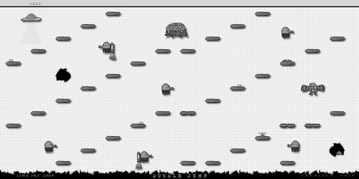 Веселая раскраска doodle jump