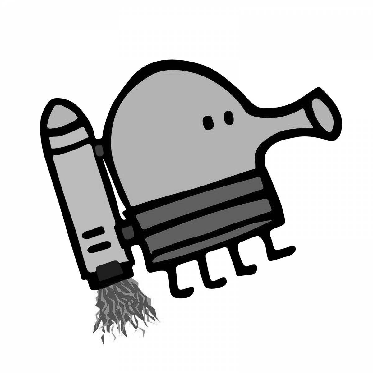 Живая страница раскраски doodle jump