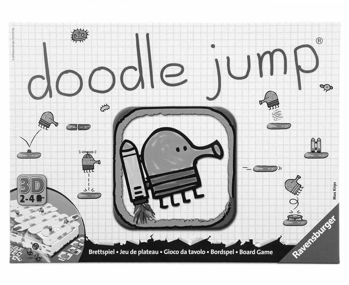 Charming doodle jump coloring book