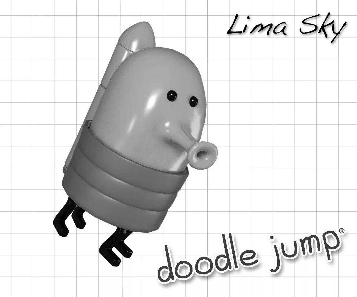 Заманчивая страница раскраски doodle jump