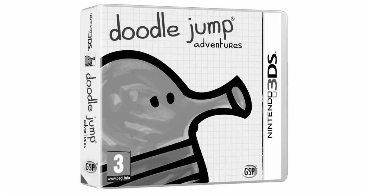 Привлекательная страница раскраски doodle jump