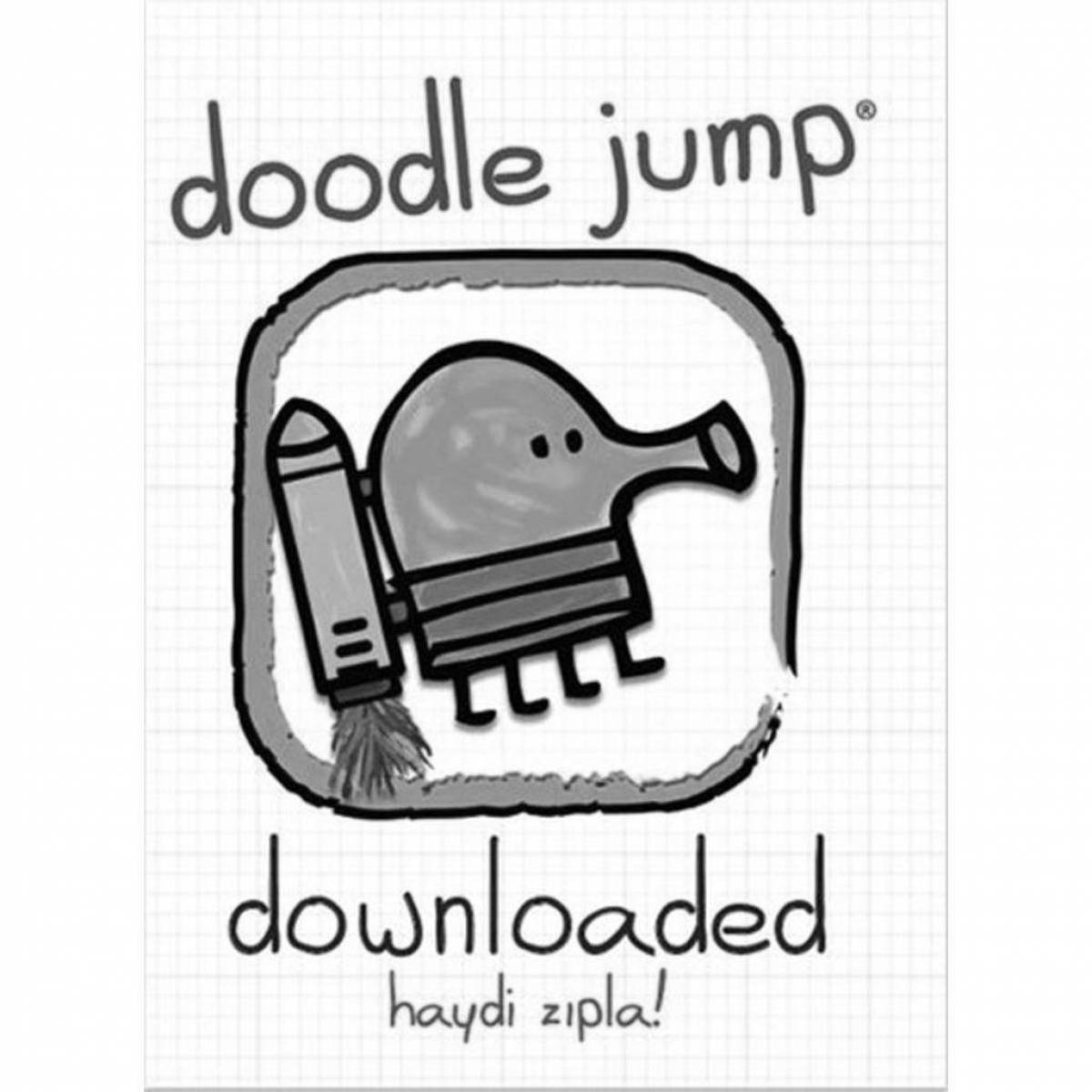 Цветная раскраска doodle jump
