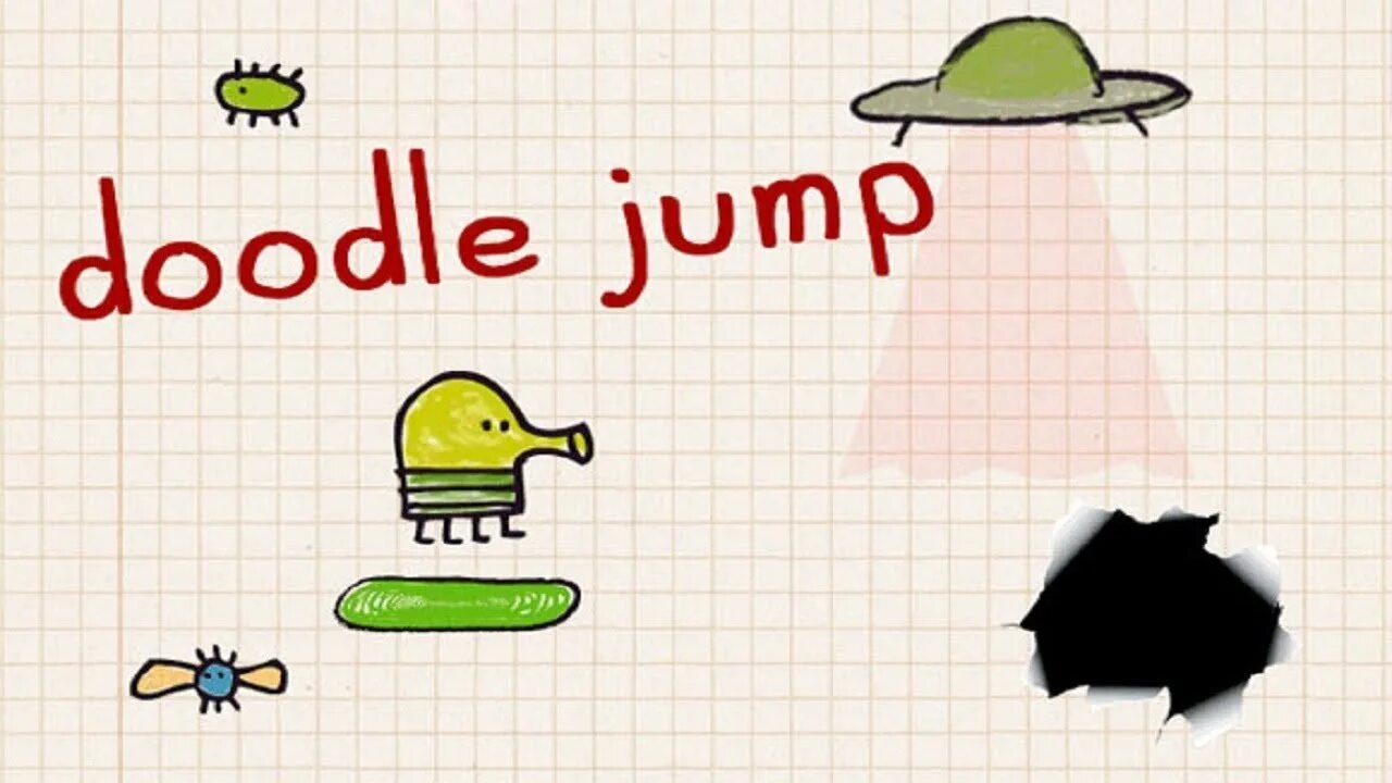 Doodle jump coloring page overflowing with color