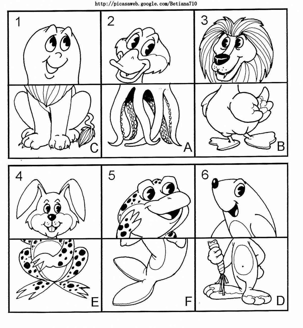 Coloring games with animals