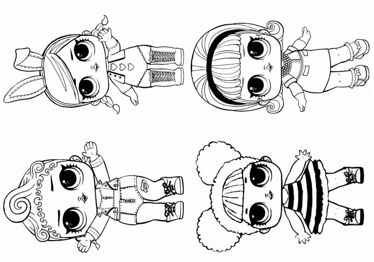 Coloring cute squid doll
