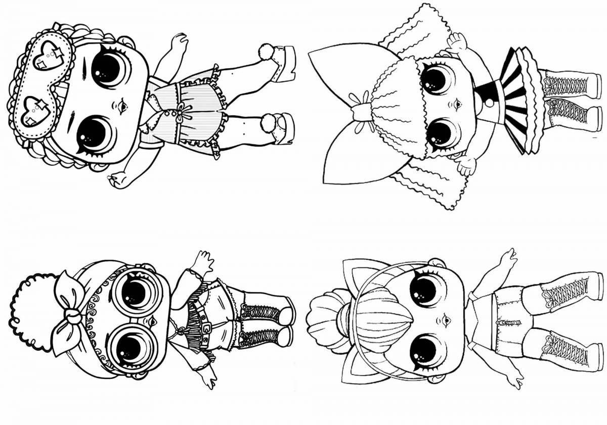 Coloring book incredible squid doll