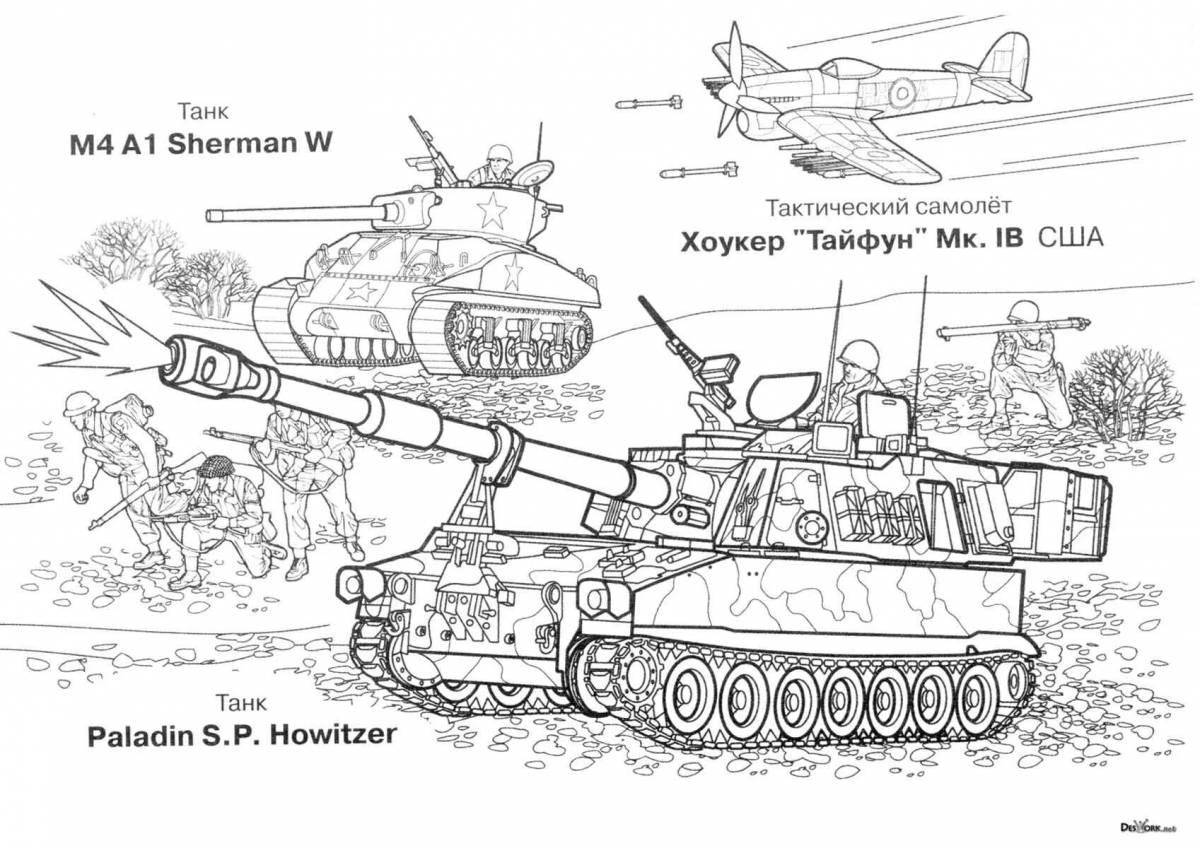 Раскраска грандиозные русские танки