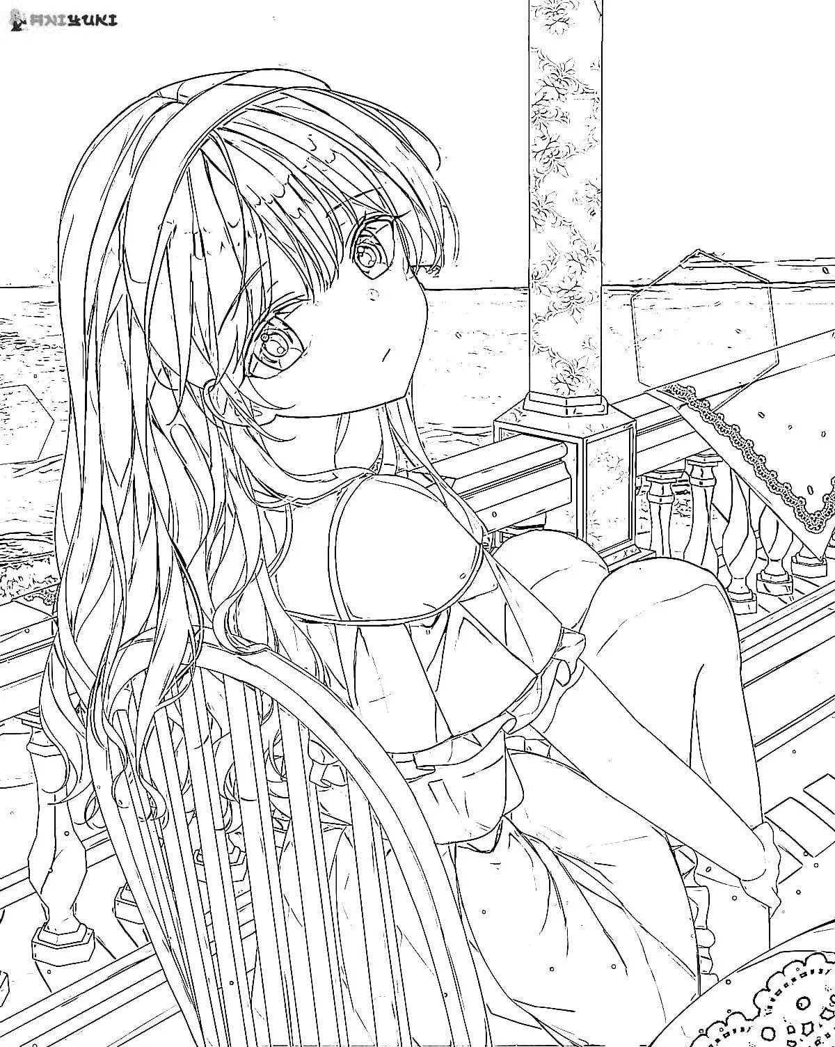 Dazzling anime coloring book