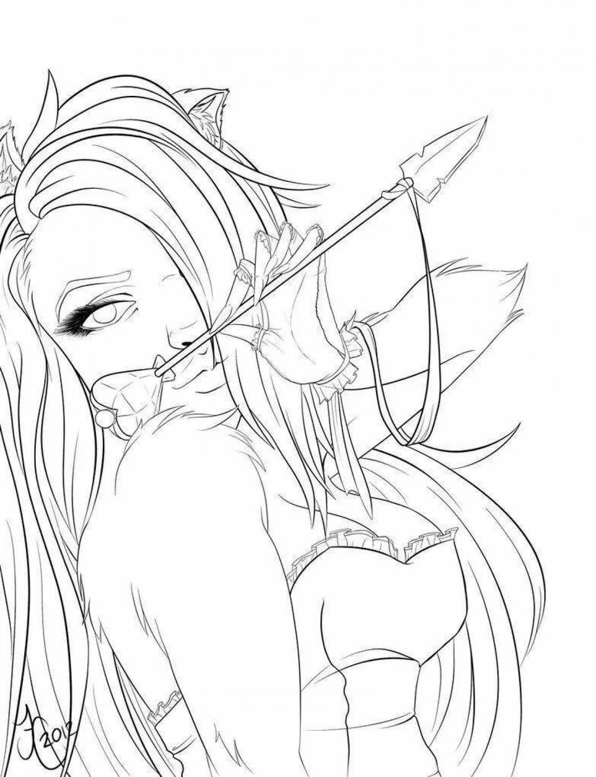 Delightful anime coloring book