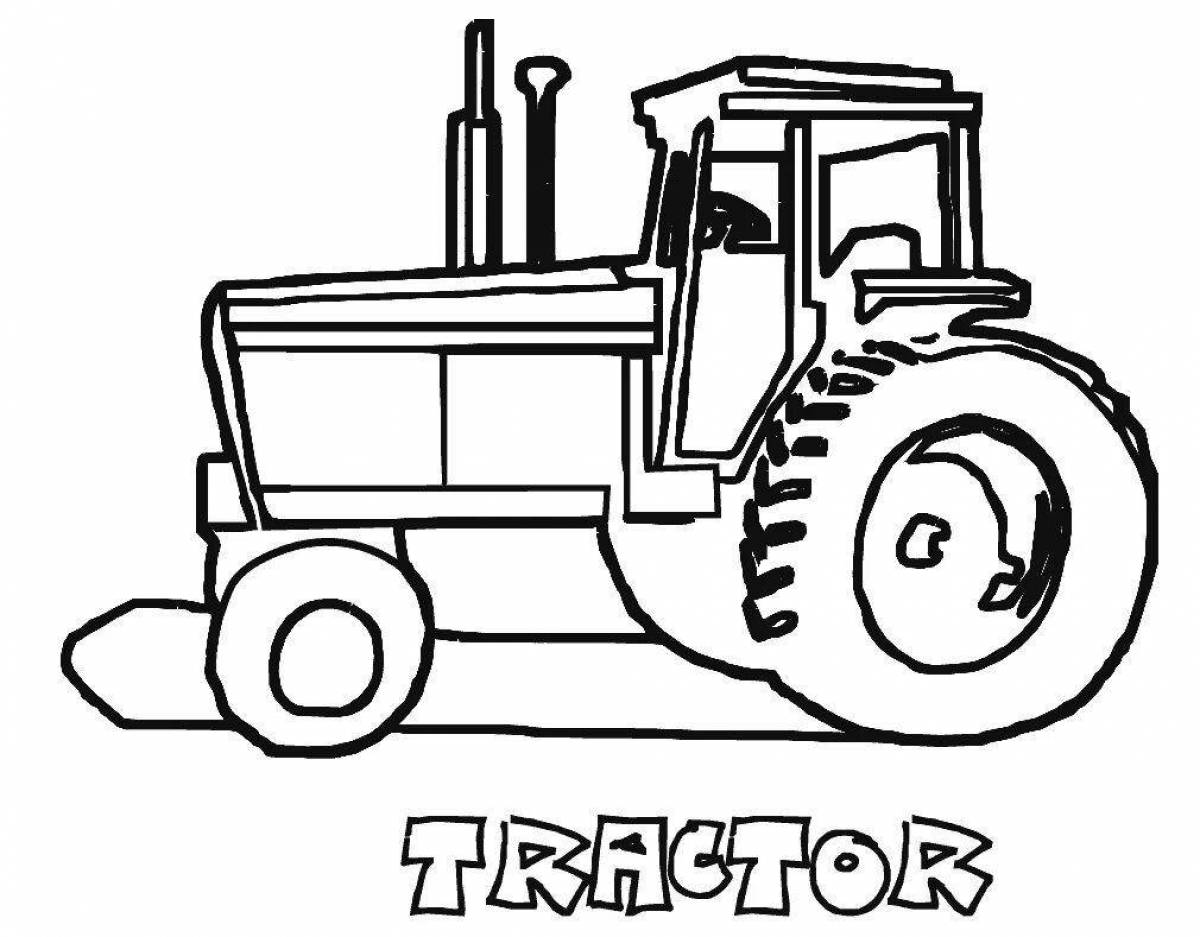 Dynamic drawing of a tractor
