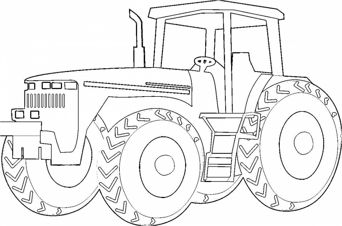 Art drawing of a tractor