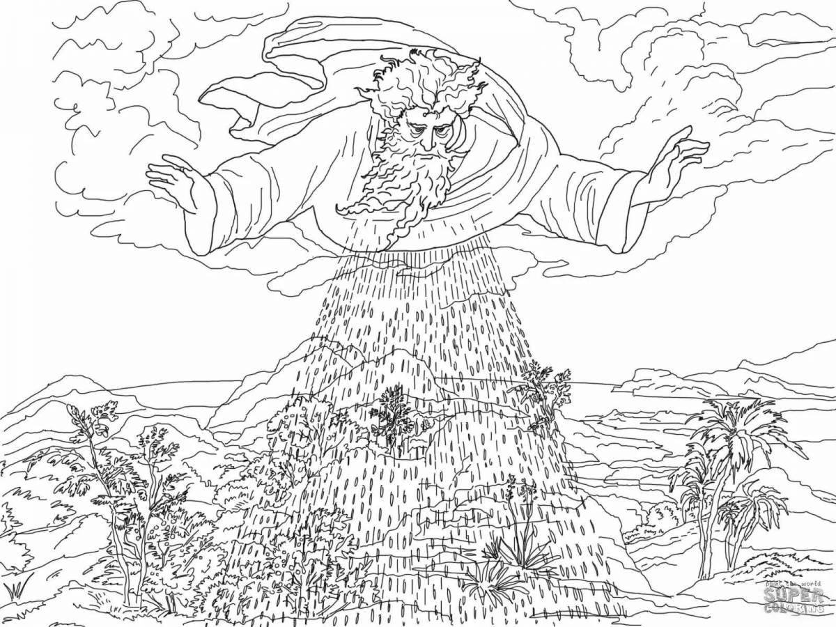 Charming coloring page land of myths