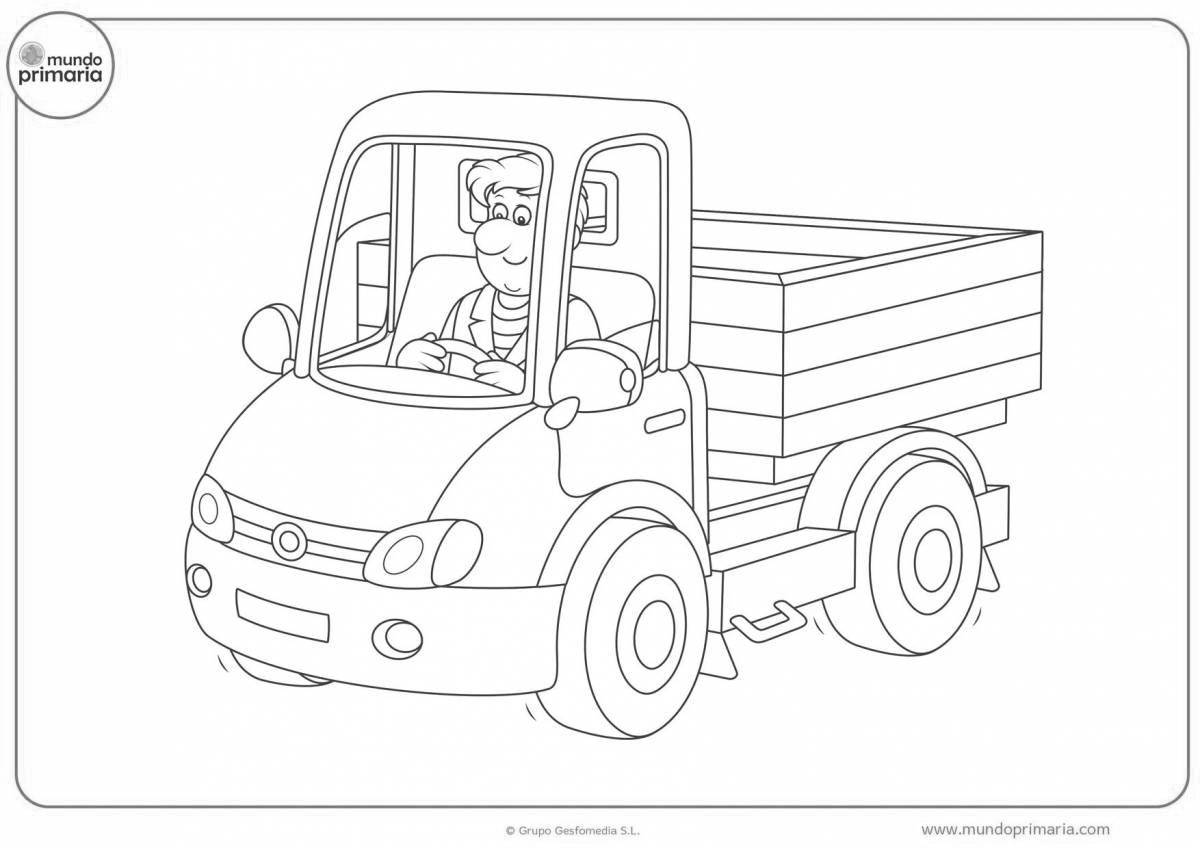 Courageous driver coloring page