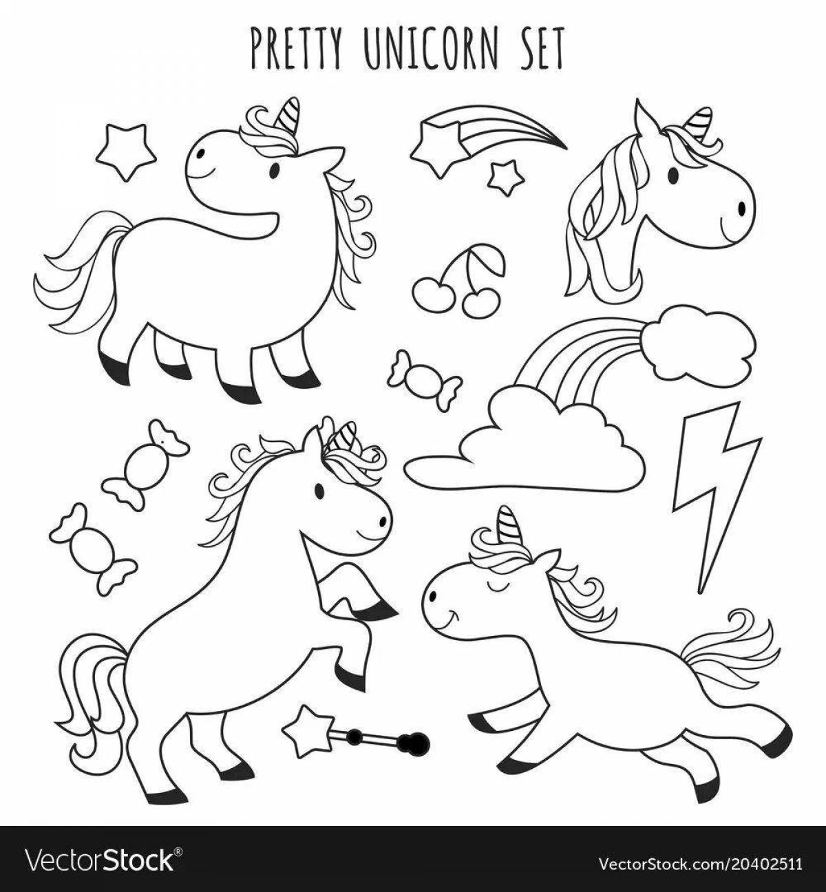 Joyful coloring of many unicorns