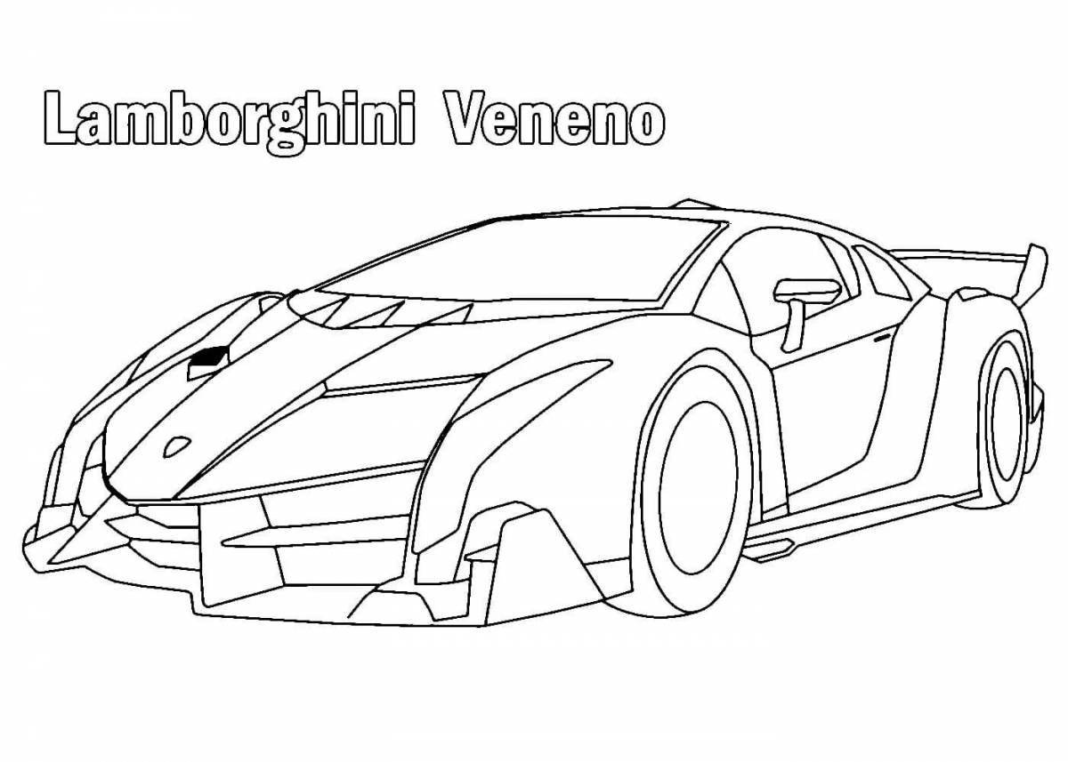 Fun coloring of lamborghini cars