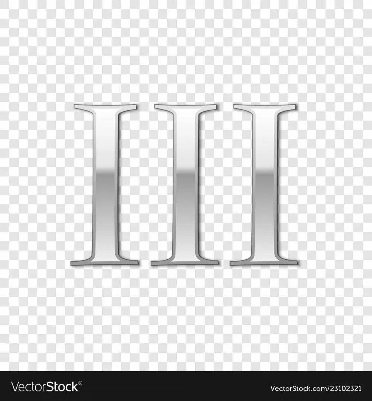 Attractive coloring with Roman numerals