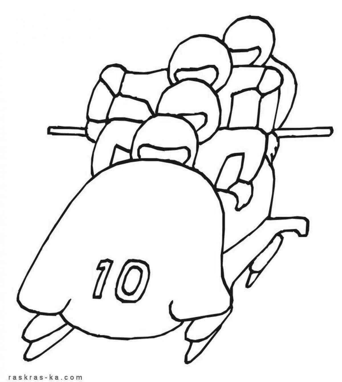 Bright sleigh coloring page