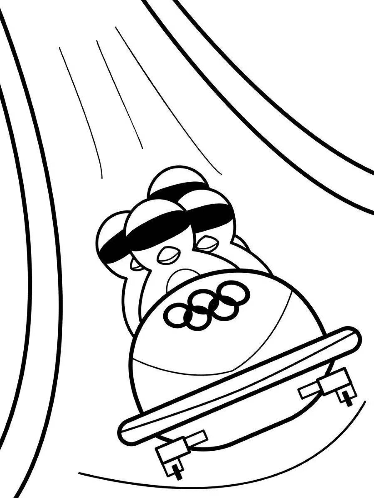 Fun coloring book for luge