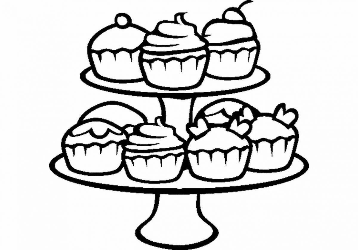 Photo Charming holiday table coloring book