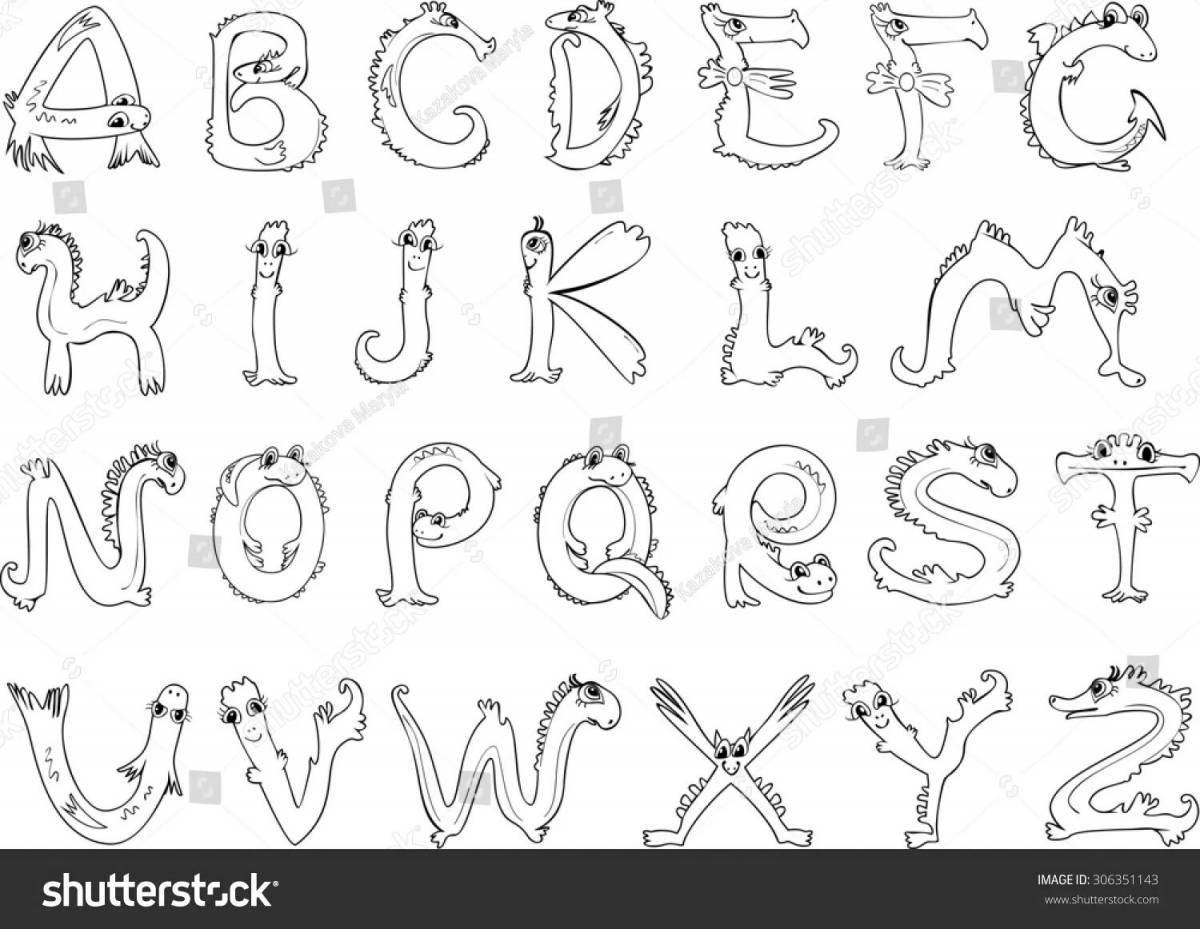 Wonderful alphabet coloring book