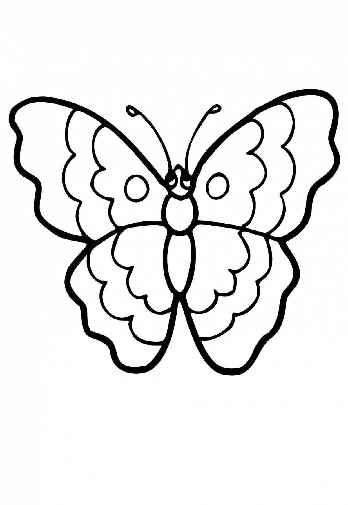 Colorful butterfly coloring page