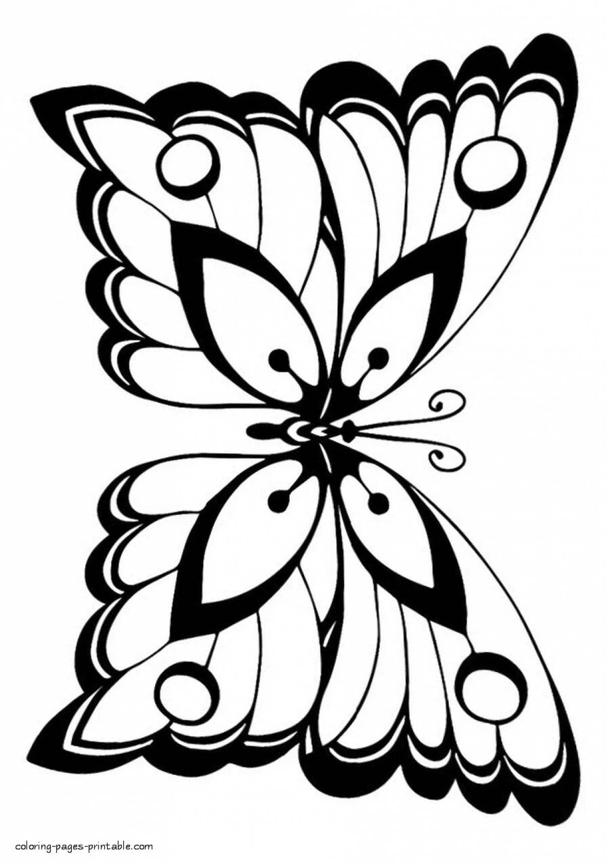 Coloring bright butterfly