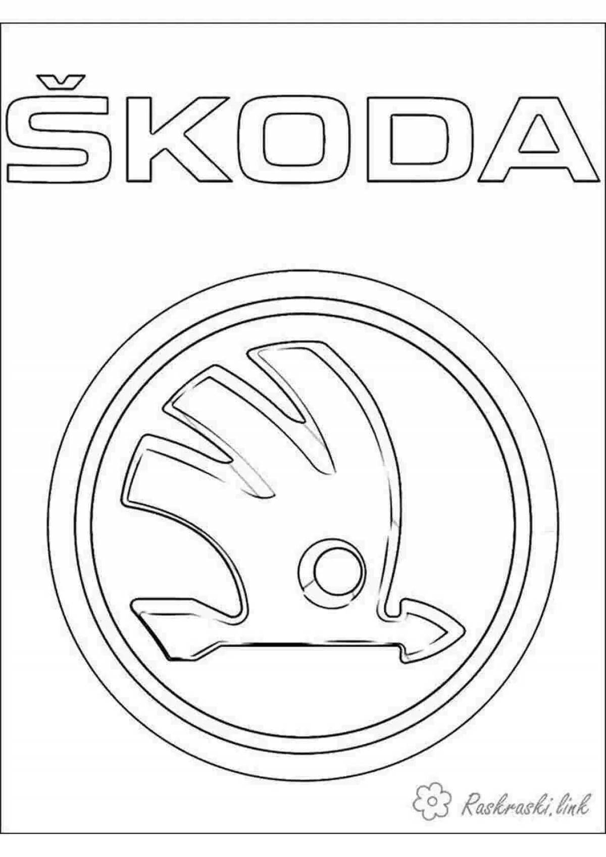 Coloring page bold car sign