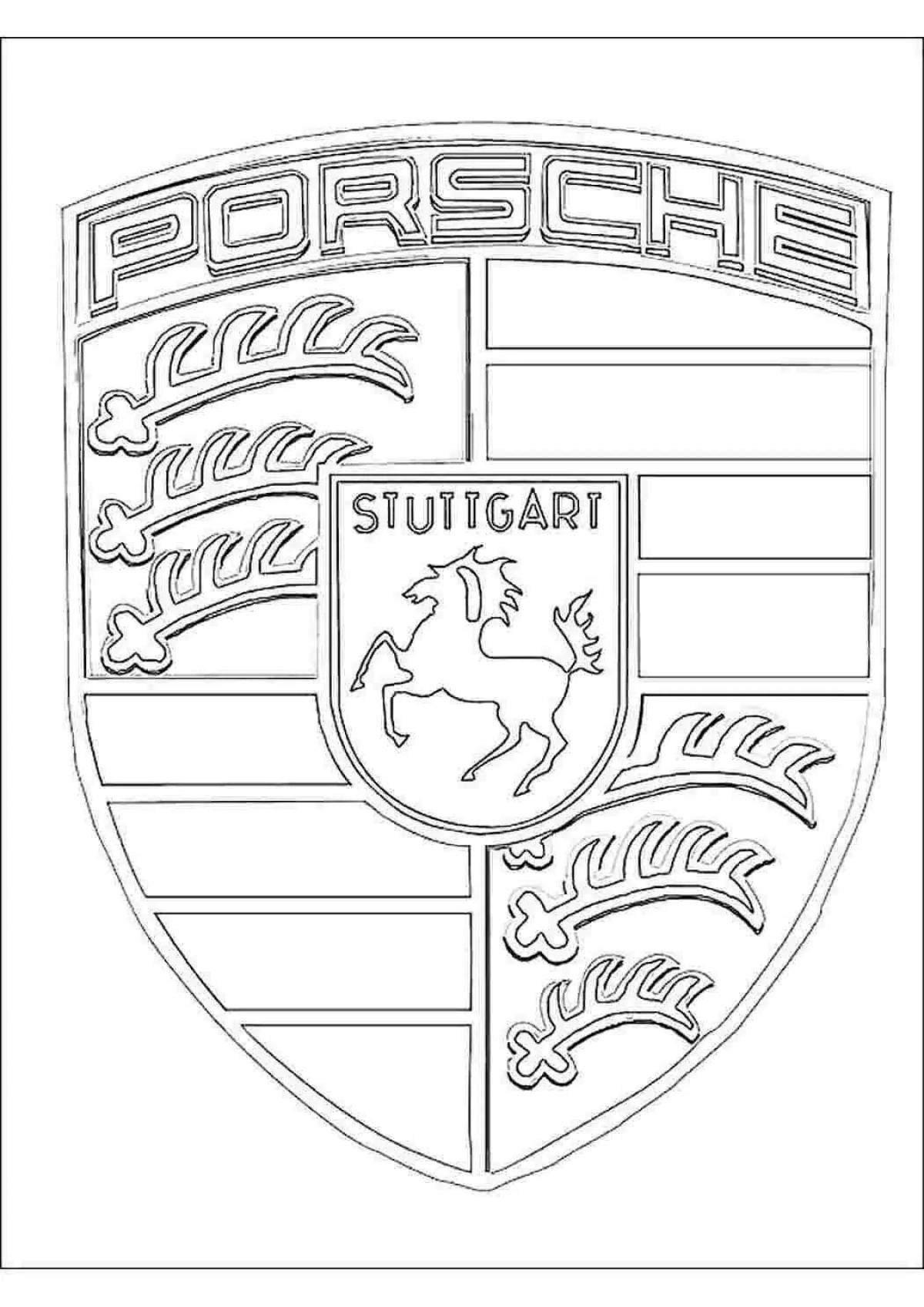Intriguing car sign coloring page
