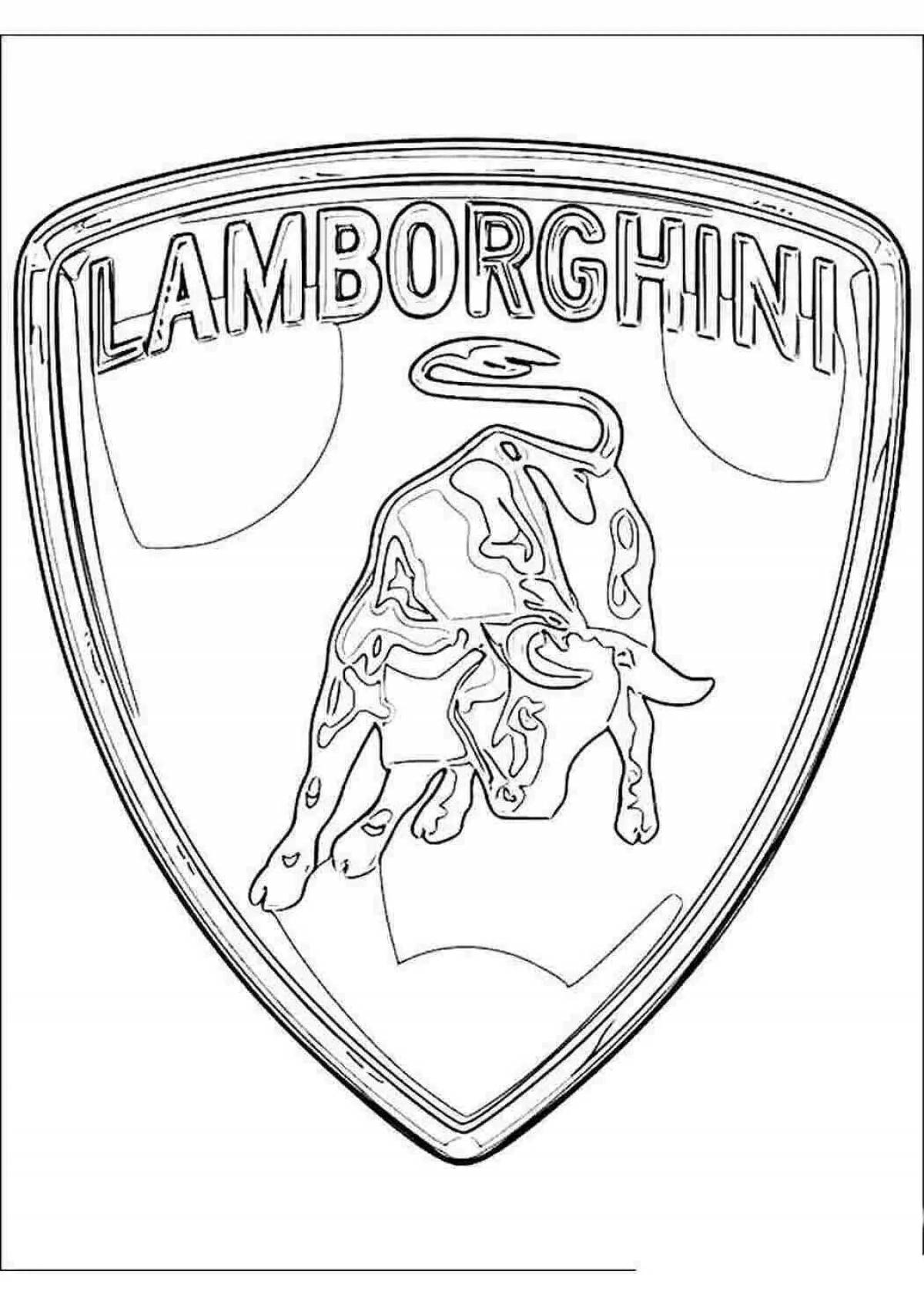 Fabulous car sign coloring page