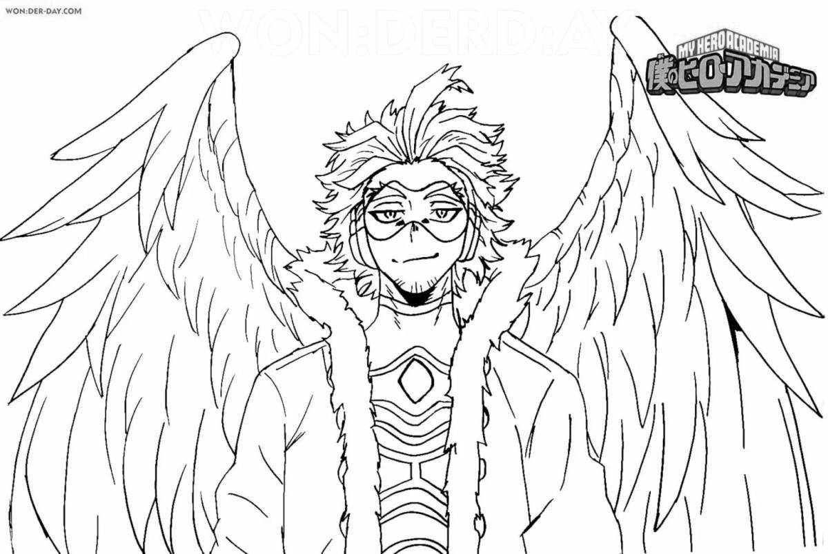 Glorious hero academia coloring page