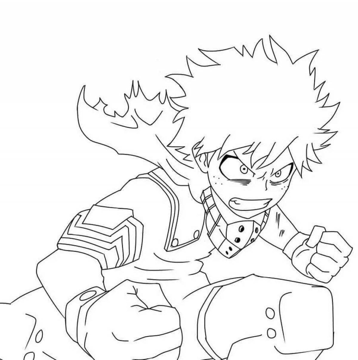 Great hero academia coloring page