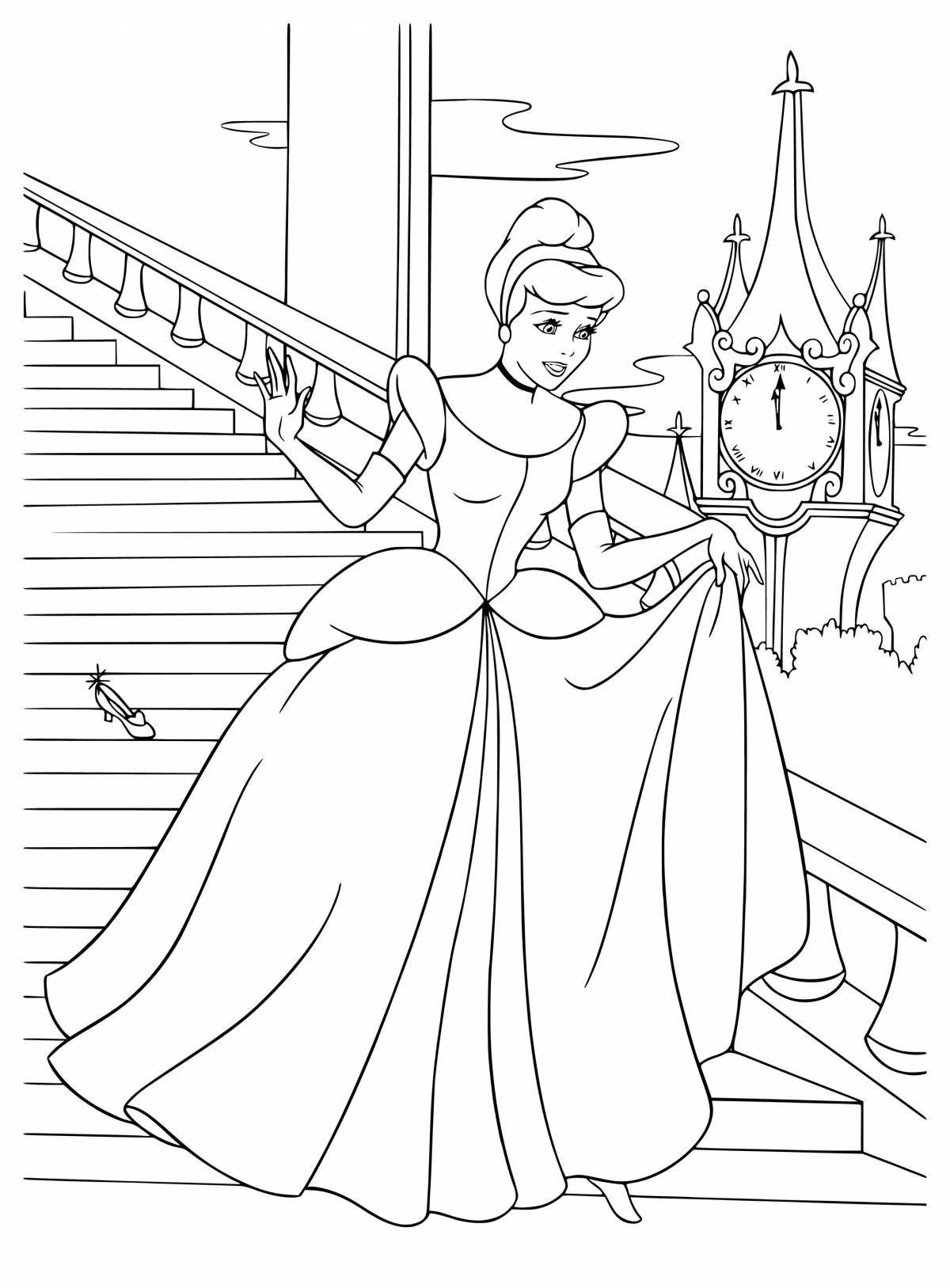 Cinderella Charming Disney Coloring Pages