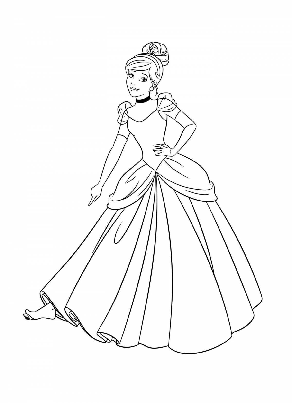 Cinderella Charming Disney Coloring Page