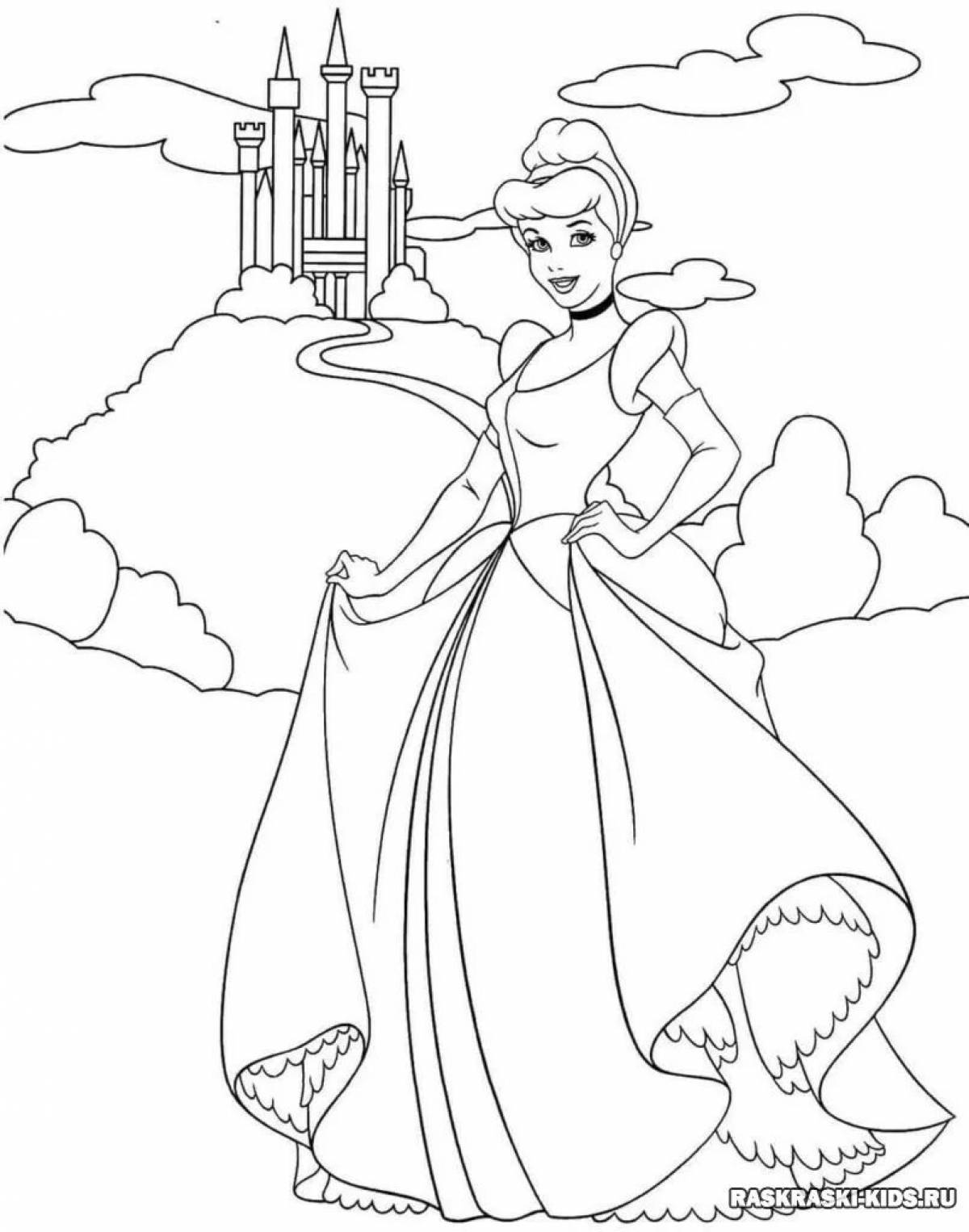 Раскраски из мультфильма Золушка (Cinderella). Сказка братьев Гримм Золушка с картинками скачать