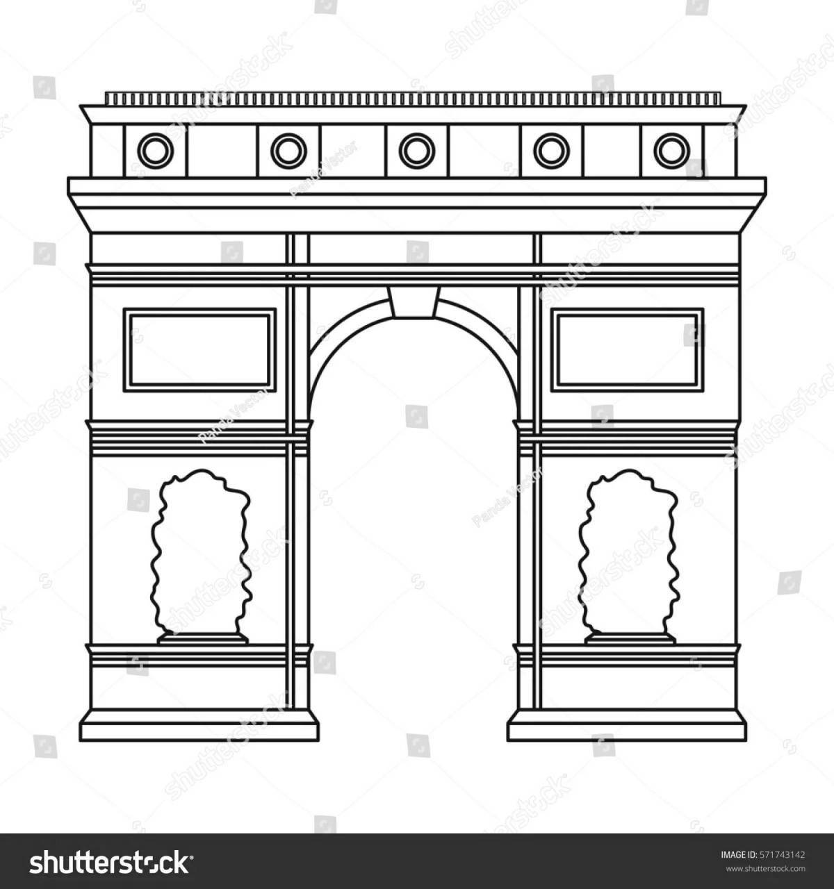 Coloring page magnificent triumphal arch