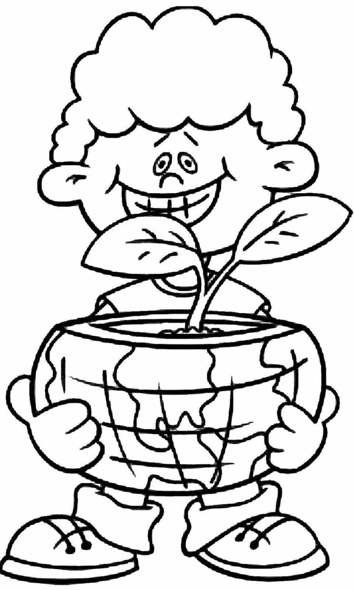 Adorable plant care coloring book