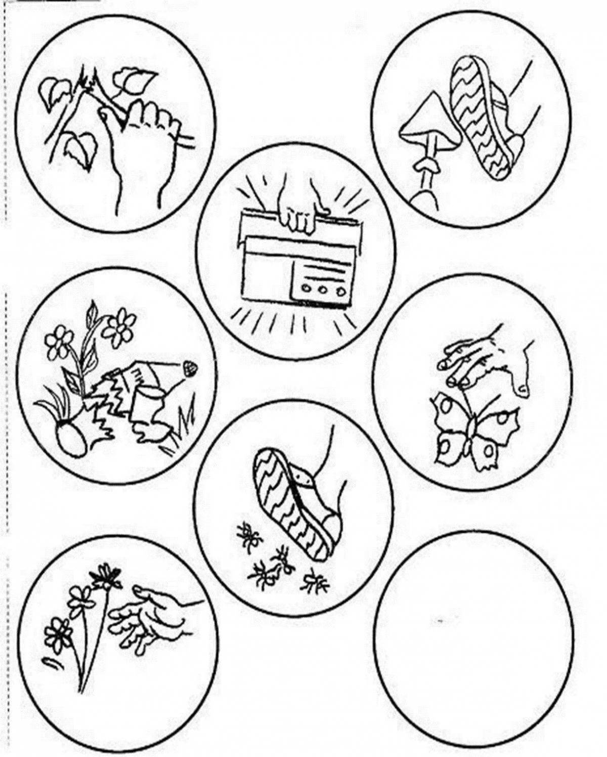 Coloring book excellent care of plants