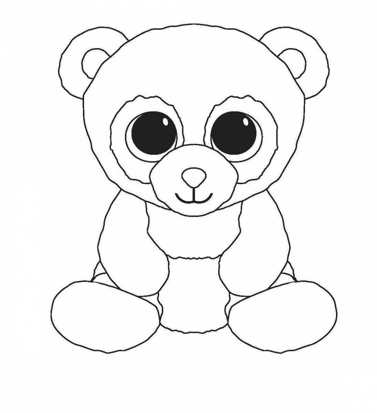Funny panda bear coloring book