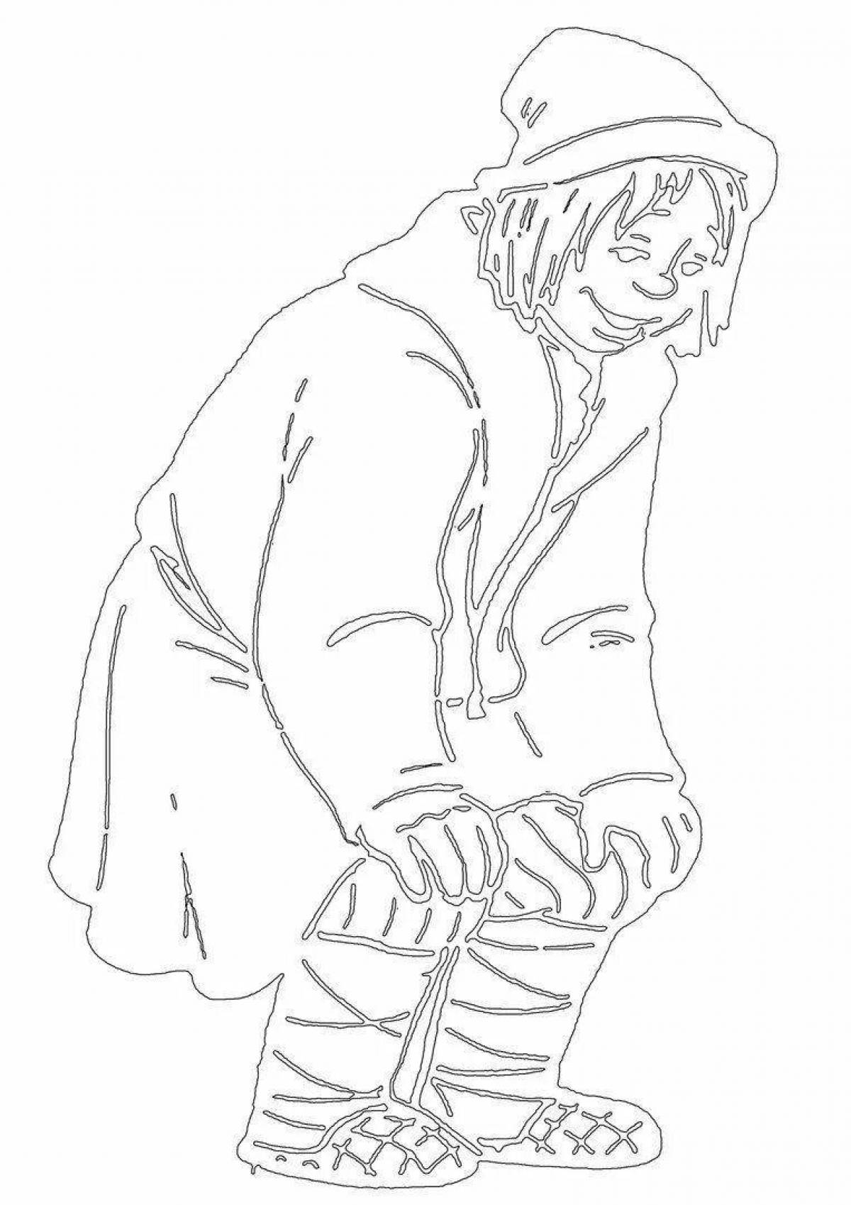 Coloring page captivating Ivan the Fool