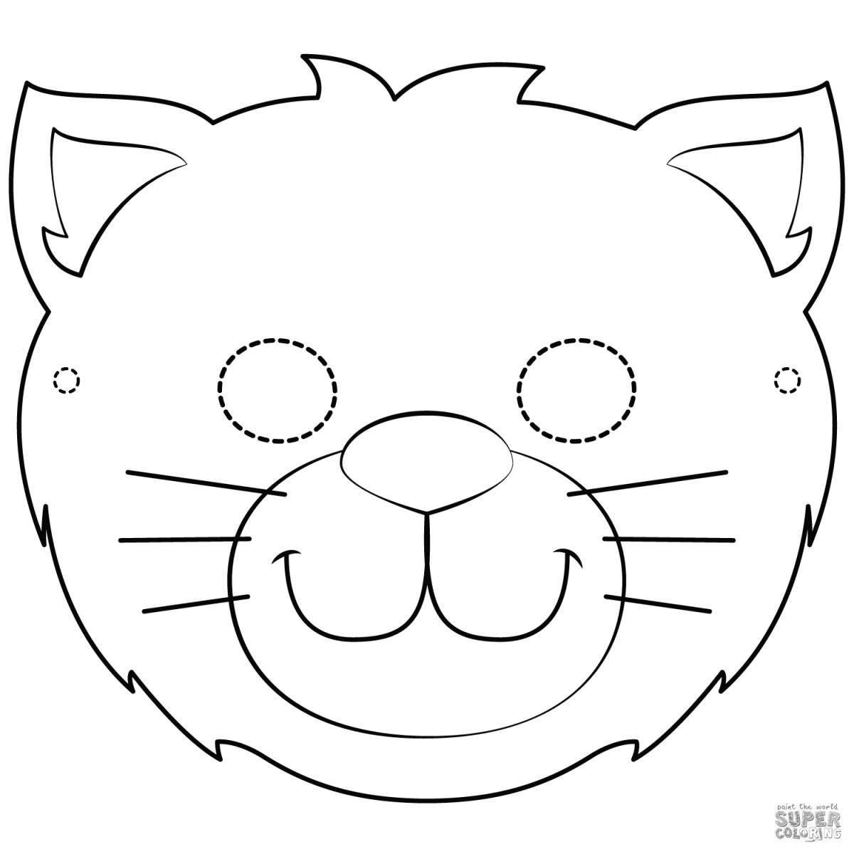 Great coloring tiger mask