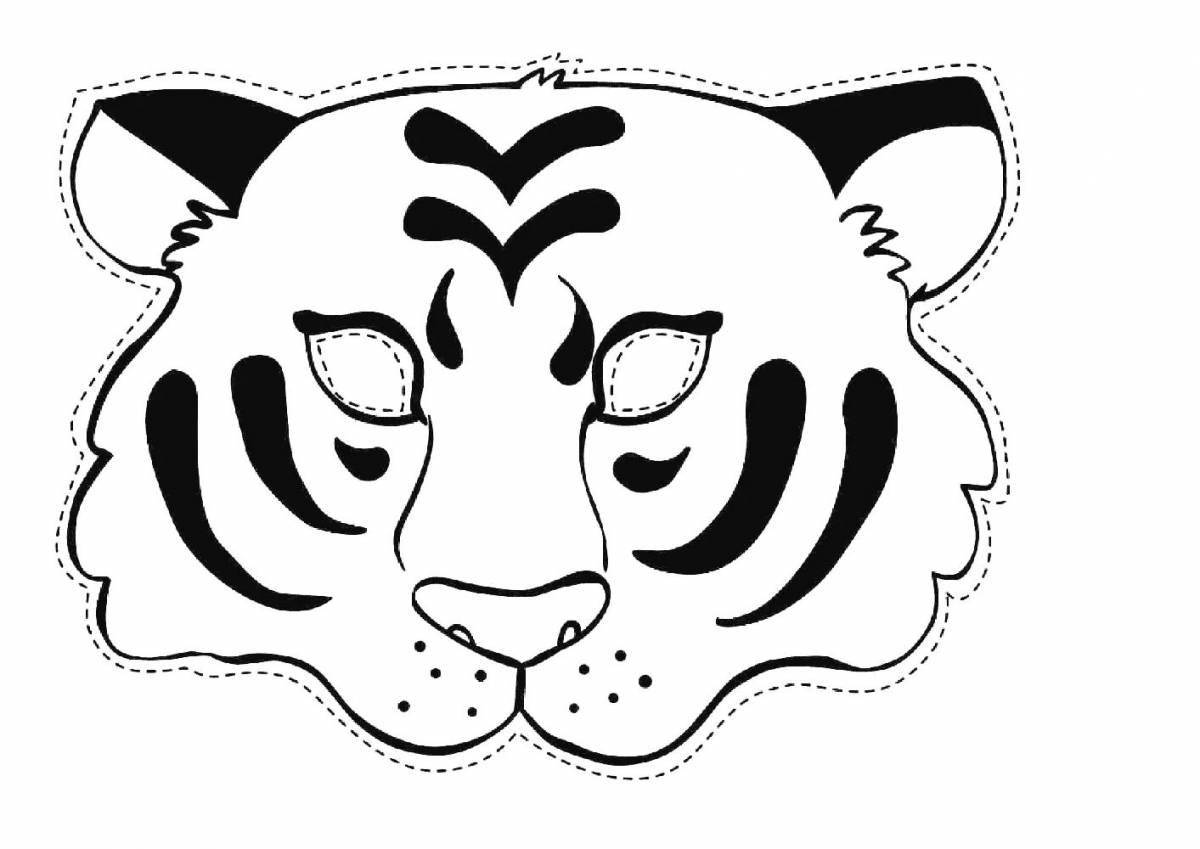 Grand coloring page tiger mask