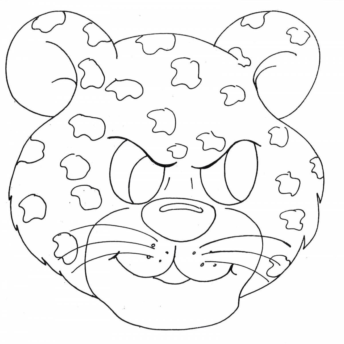 Luminous coloring tiger mask