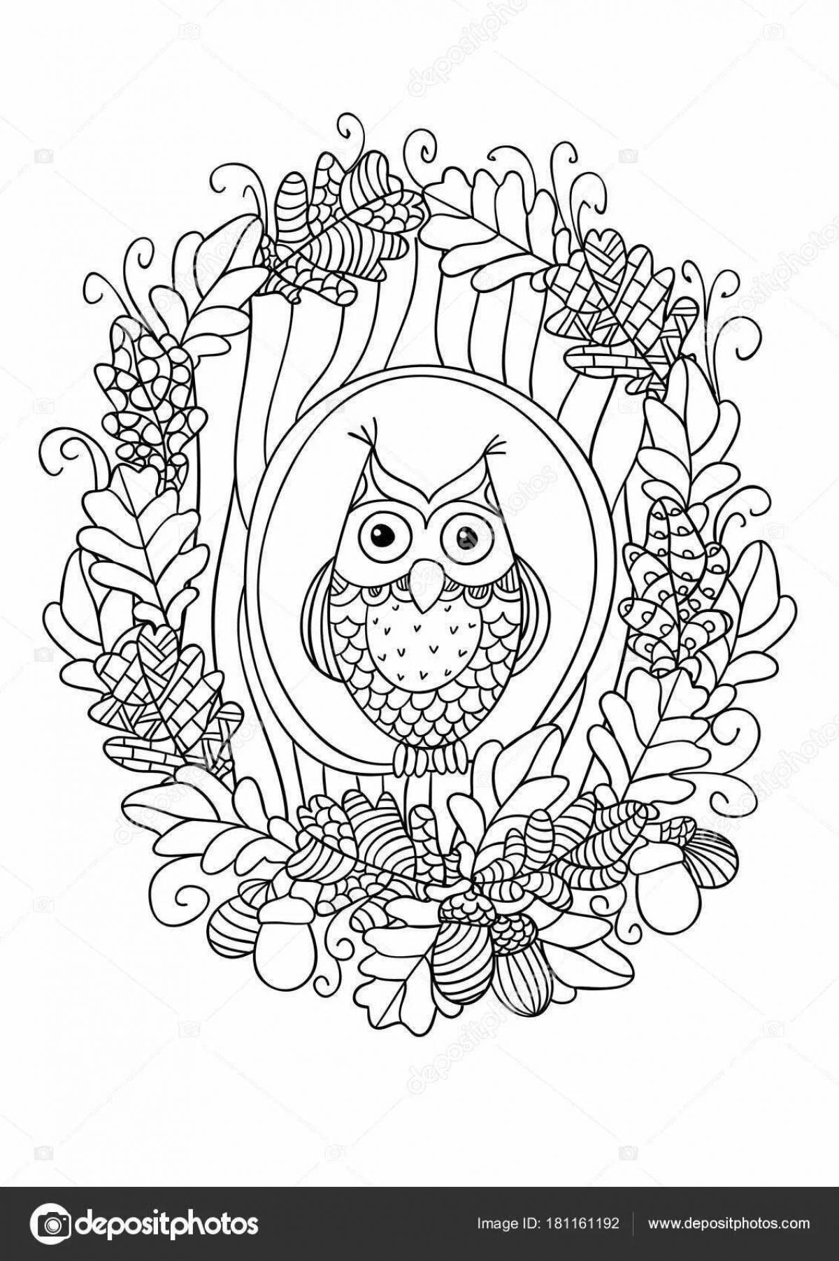 Bianca owl coloring page