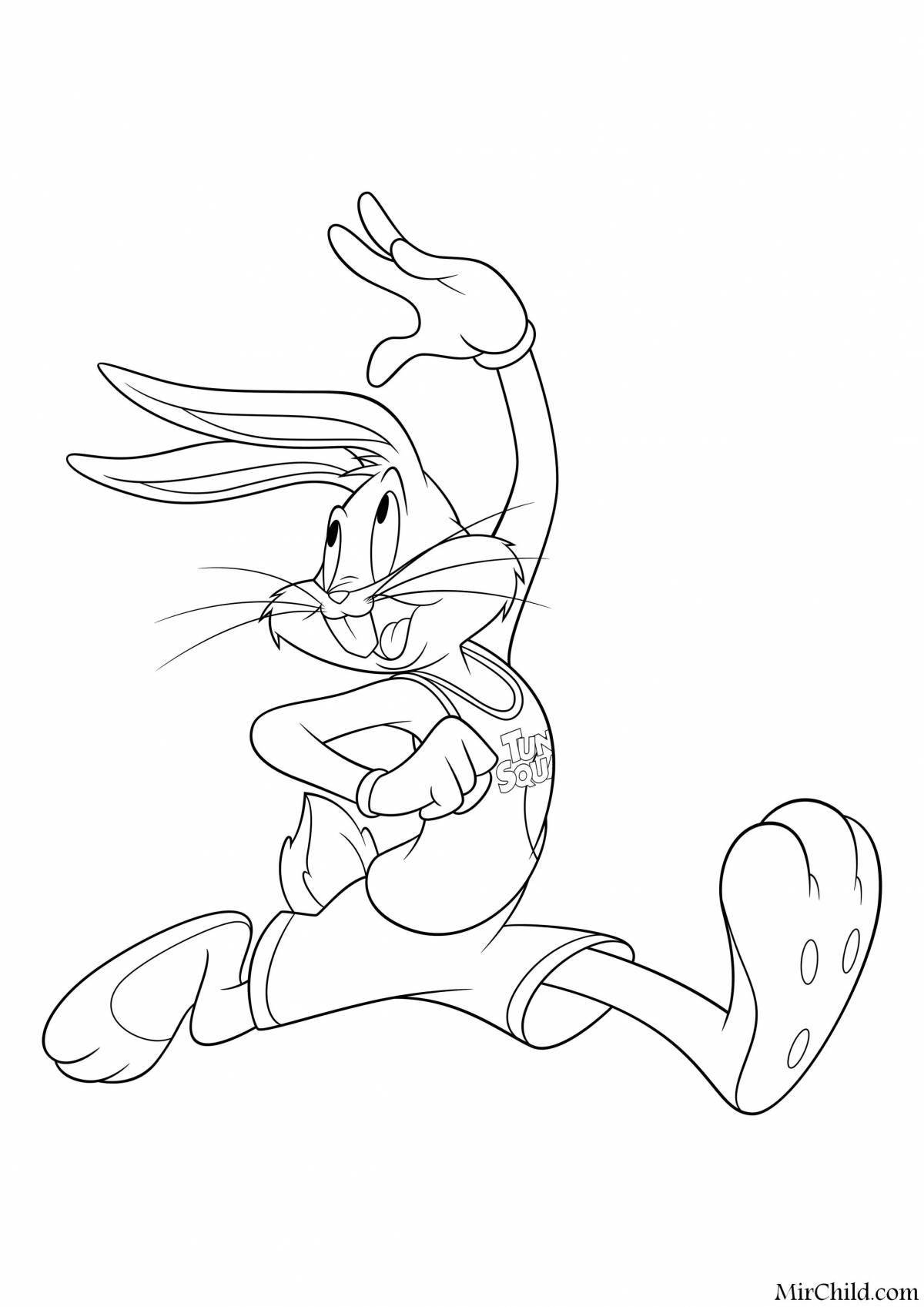Colorful bunny bugs coloring pages