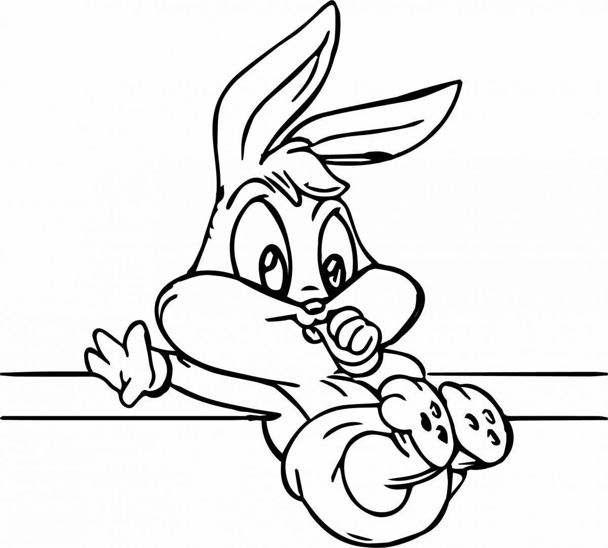 Bunny bugs fluffy coloring pages