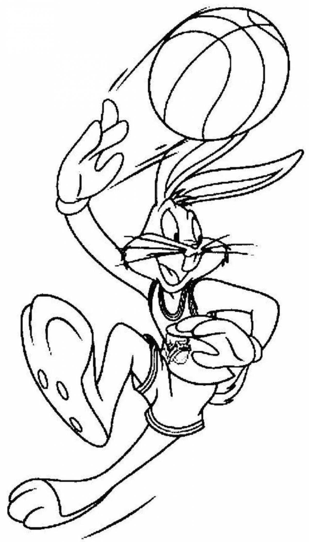 Giggly coloring page bunny bugs