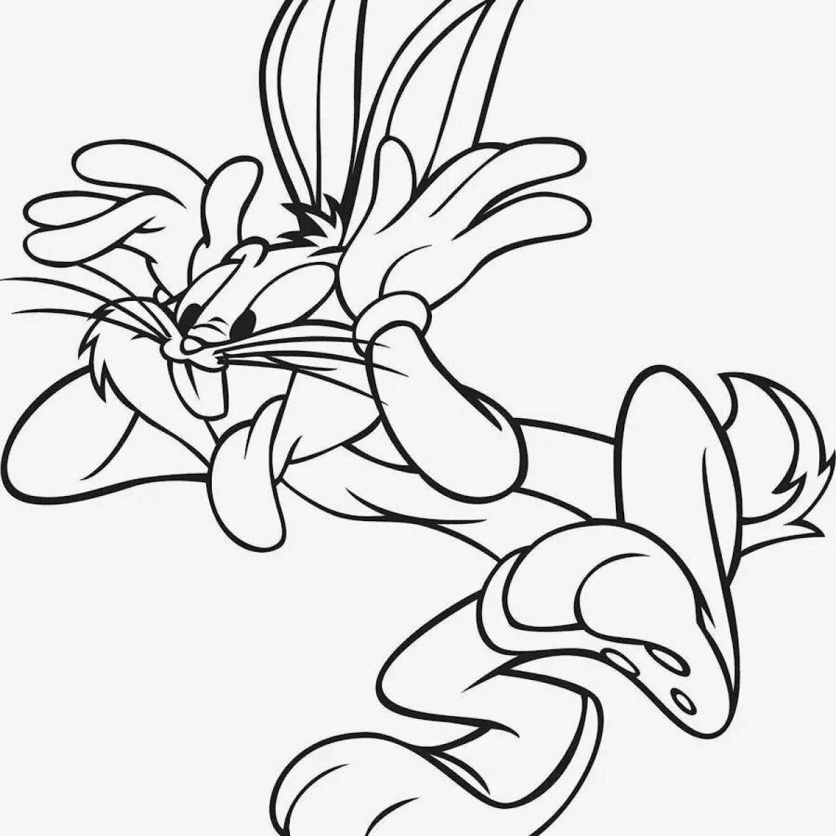 Bunny bugs winking coloring pages