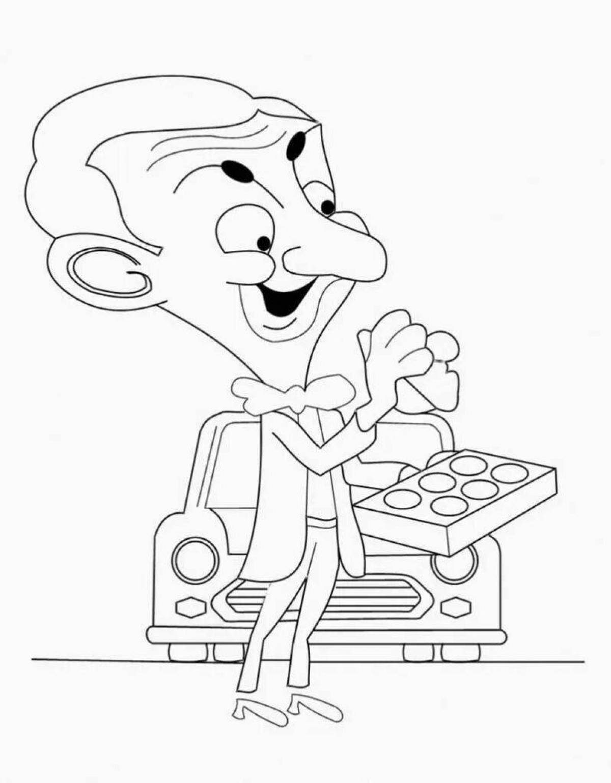 Coloring page funny mr bean
