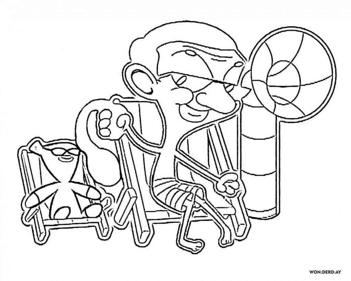 Mr bean's animated coloring page